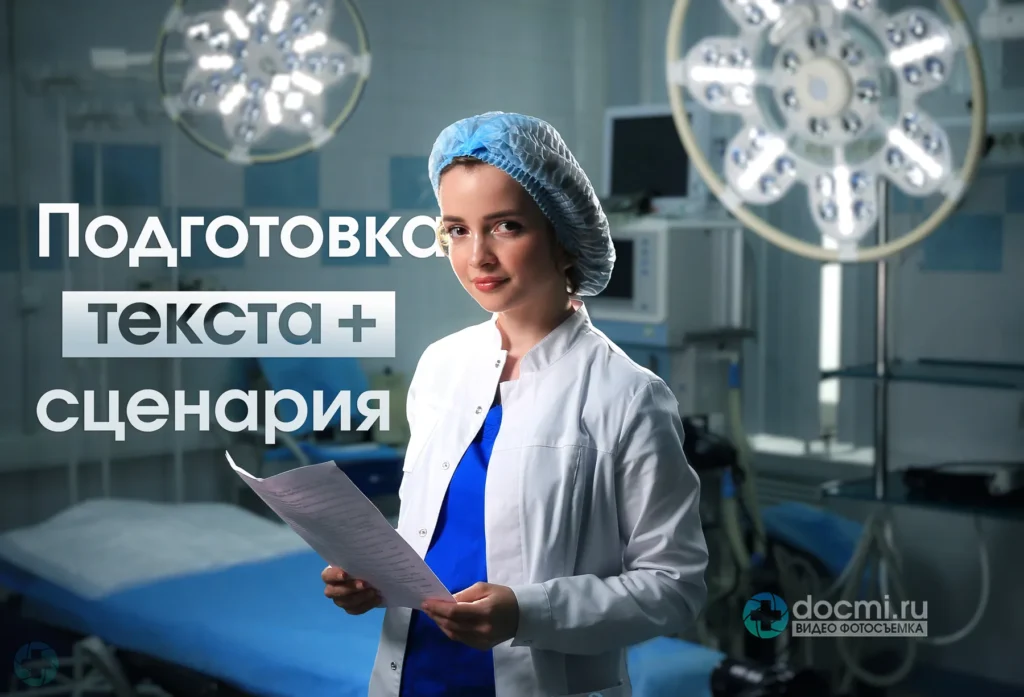 Подготовка врача перед профессиональной видеосъёмкой видеовизитки