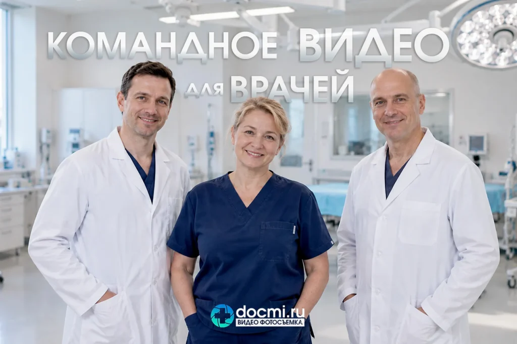 Профессиональная видеосъёмка врача и медицинской команды клиники